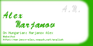 alex marjanov business card